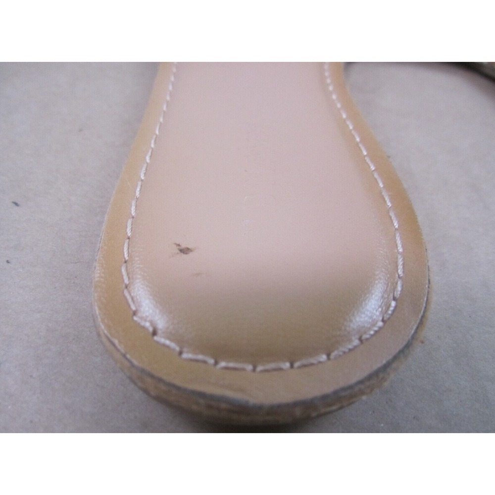 Old Navy Sandals Womens 6 Beige Brown Slip On Slides Fabric Upper Casual - Picture 4 of 9